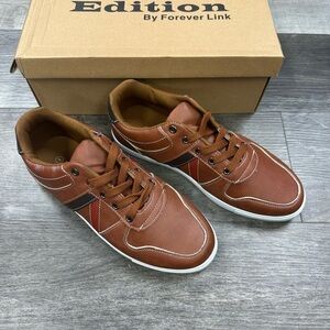 Forever Link Men's Brown and Red Sneakers
